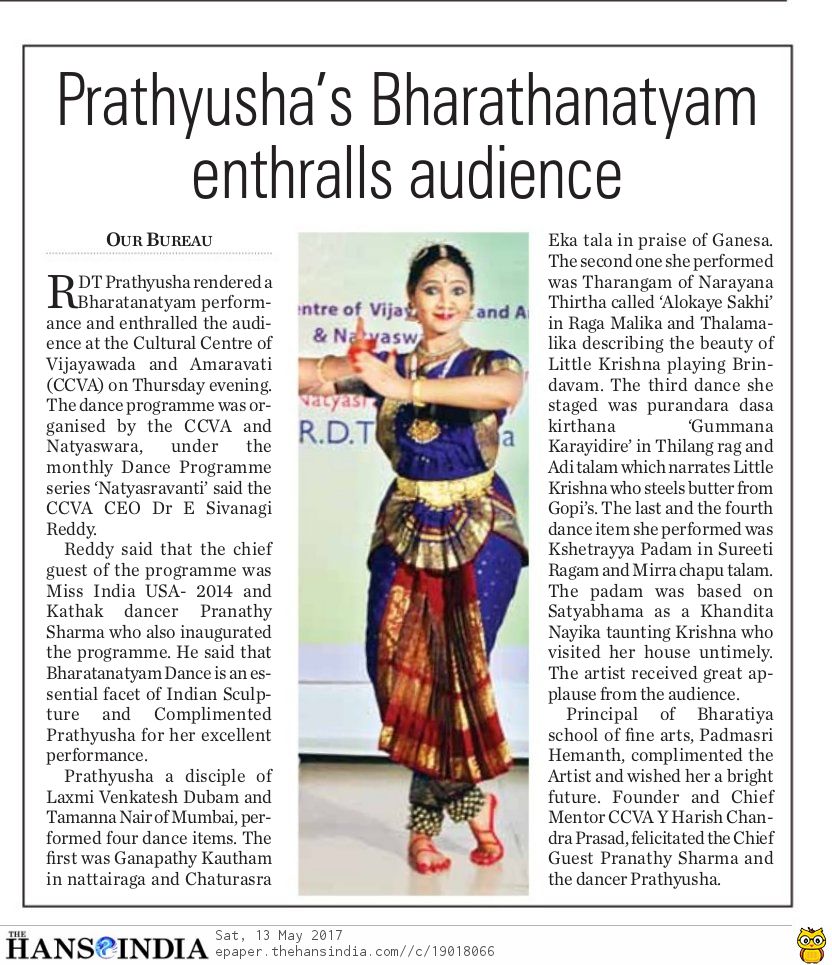 Bharathanatyam Performance at CCVA